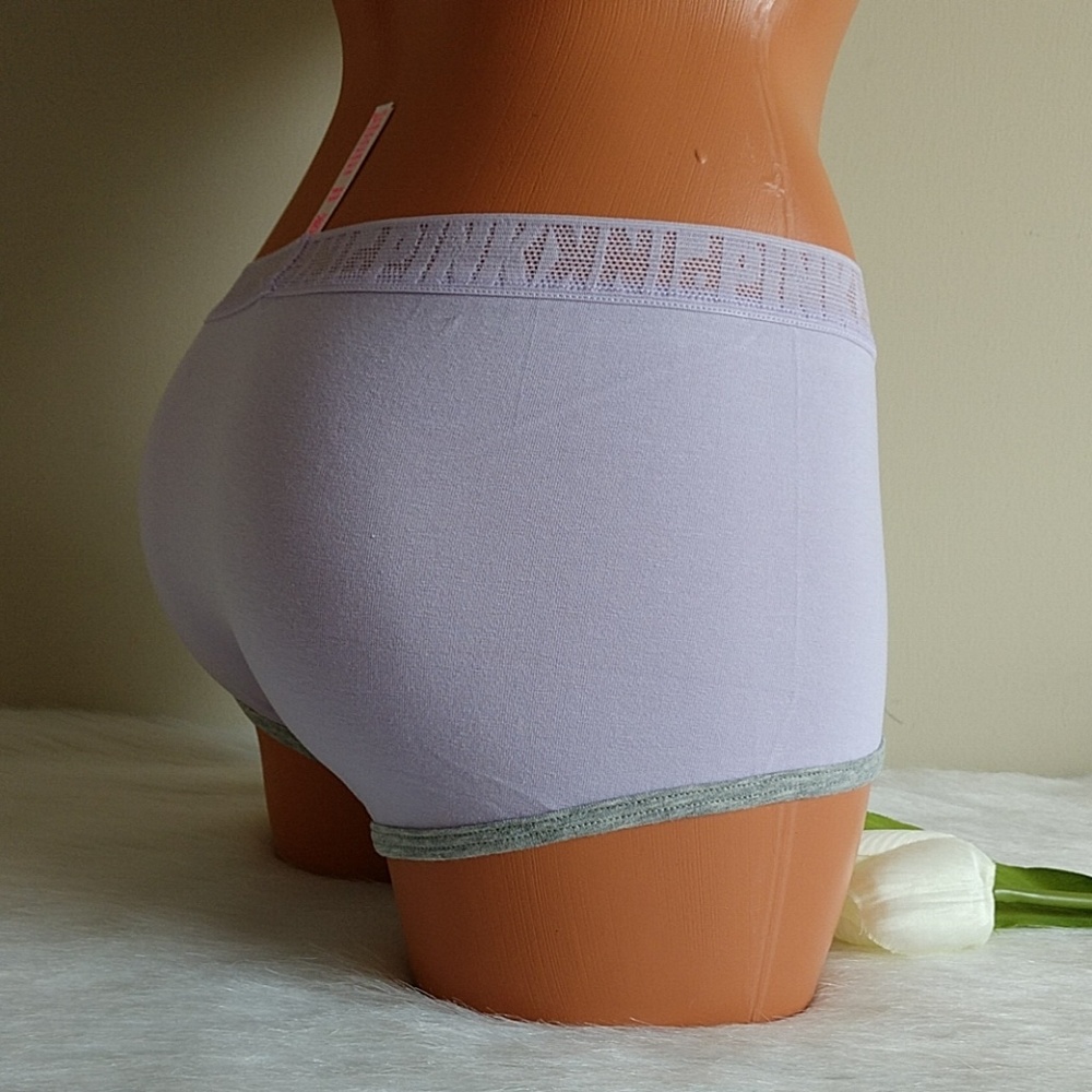 Size S🌺PINK VICTORIA'S SECRET LOGO BOYSHORT.nwt - Picture 3 of 5